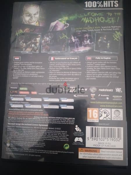 Batman Arkham Asylum Pc DVD 1