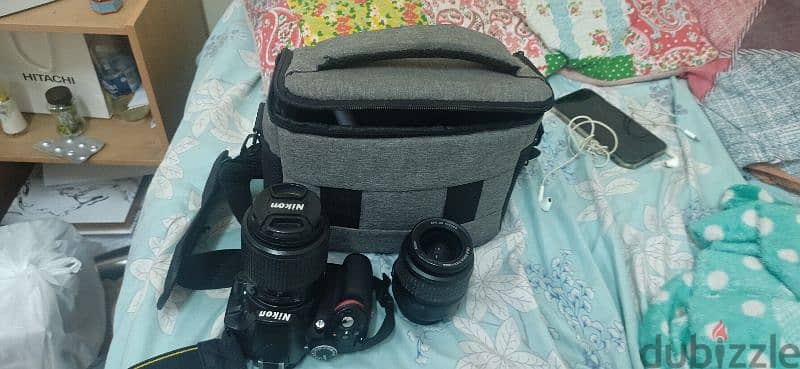 Nikon D3200 camera with 2 lence charger 3