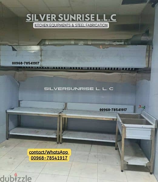 kitchen equipments & manufacturing ss kitchen table& hood etc. . 1