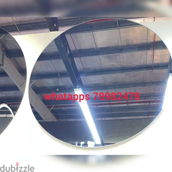 Round mirror back light 3 mix without delivery 1 piece 15 rial 7