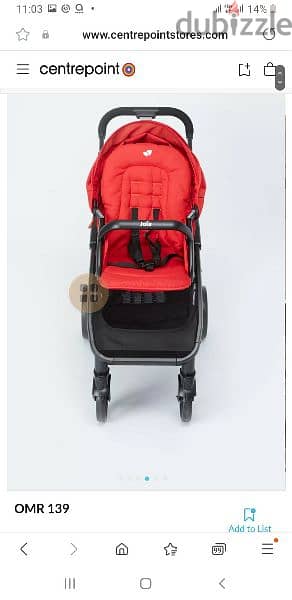 Joie Red Evalite Duo twin stroller . Excellent condition 1