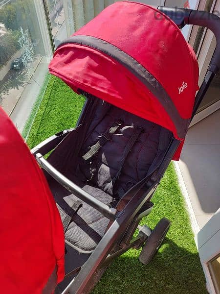 Joie Red Evalite Duo twin stroller . Excellent condition 16
