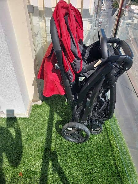 Joie Red Evalite Duo twin stroller . Excellent condition 17
