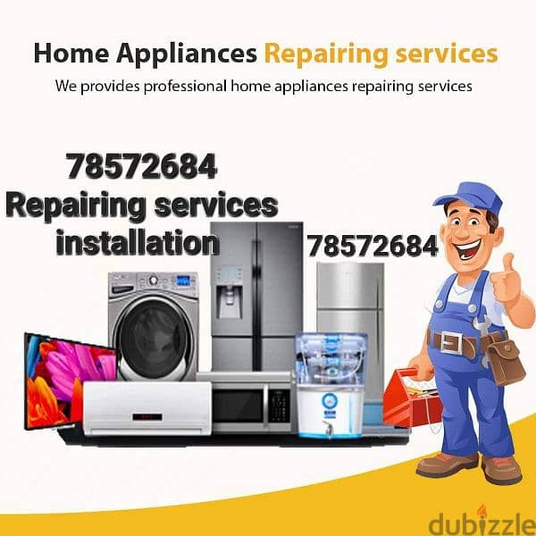 AC FRIDGE WASHING MACHINE SERVICE OR REPAIR INSTAL. . . 0