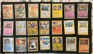 Pokemon Trading Holo Cards with Playing Mat lot