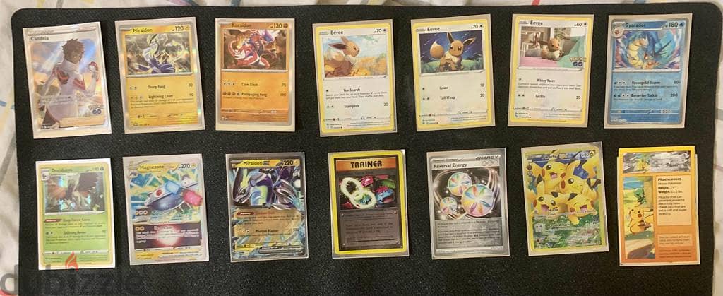 Pokemon Trading Holo Cards with Playing Mat lot 3