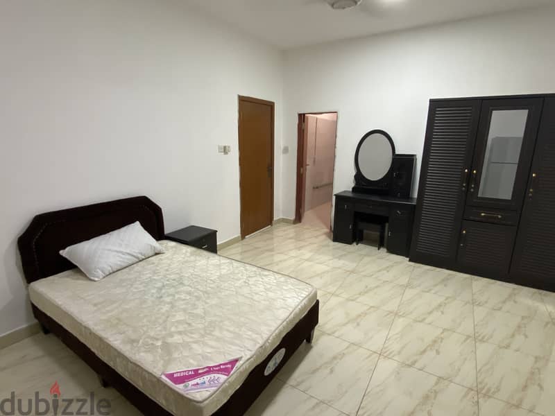 Fully Furnished room with attached bathroom in Al Qurm 3