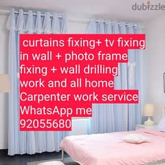 curtains,tv,wallpaper fixing,ikea fixing/Carpenter/furniture,repair 0