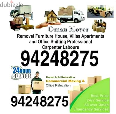 house shifting furniture fixing all Oman movers tarsport and packers