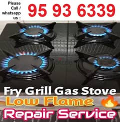Gas stove cooker repair/ gas cooking range repair low flame fix.