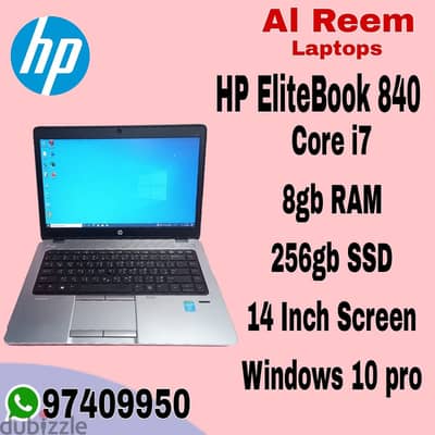 HP CORE I7 8GB RAM 256GB SSD 14 INCH SCREEN