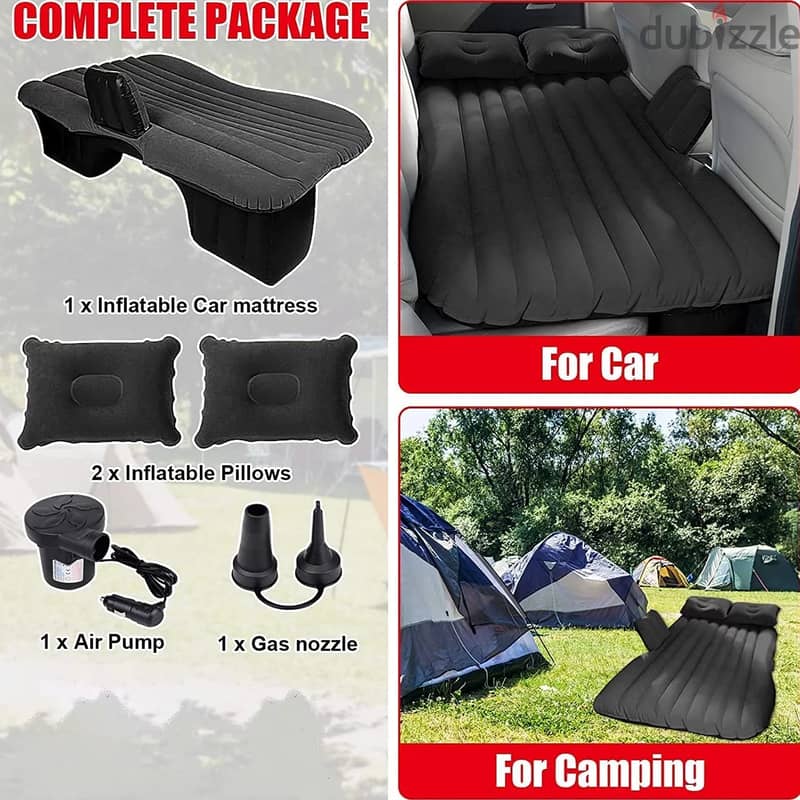 Car Travel Bed SUV Air Mattress Car Air Flocking and Extra Thick 2