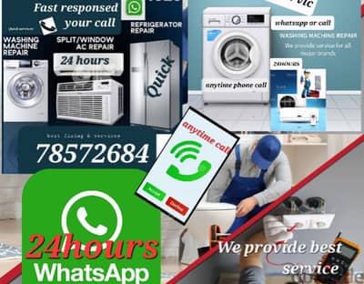 Ac Fridge washing machine services fixing etc anytype.