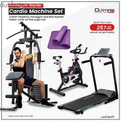 Olympia Homegym, Treadmill and Spin Bike Offer