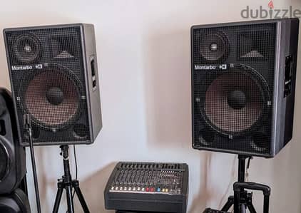 Soundcraft Mixer and Montarbo Speakers