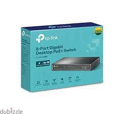 tp-link8-port Gigabit Desktop PoE+ switch. 1