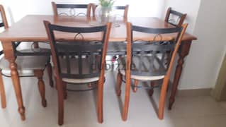 Hard Wood (Teak wood), Elegant Dining Table for 6 0