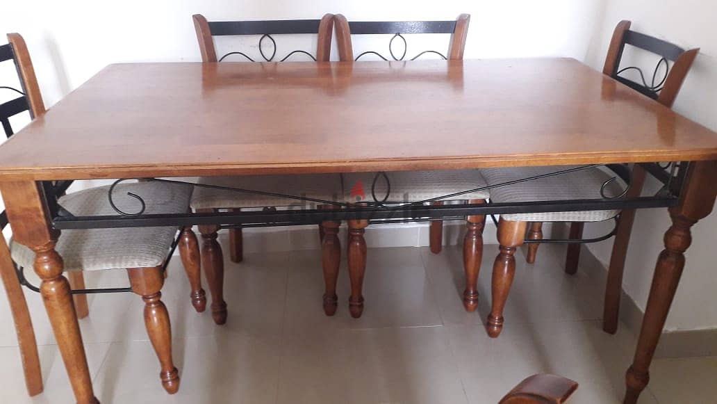 Hard Wood (Teak wood), Elegant Dining Table for 6 1