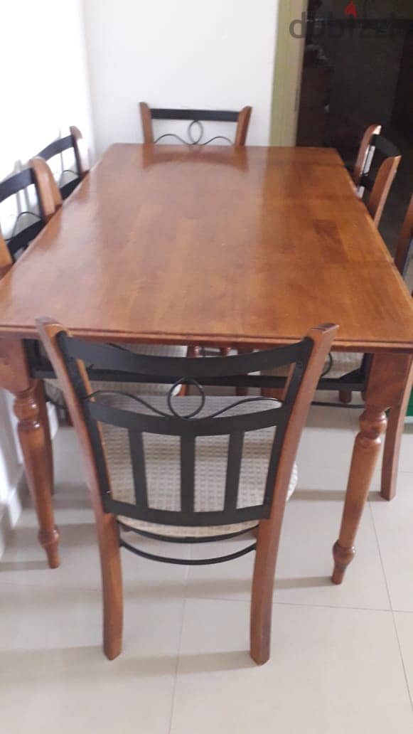 Hard Wood (Teak wood), Elegant Dining Table for 6 2