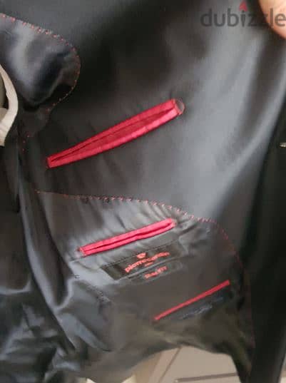 PIERRE CARDIN Black Slim Fit Suit Jacket 1
