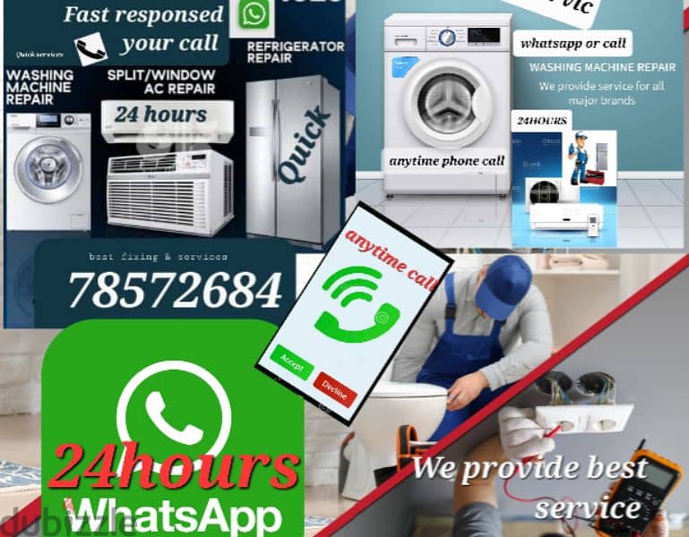 Ac Fridge washing machine services fixing etc anytype. 0