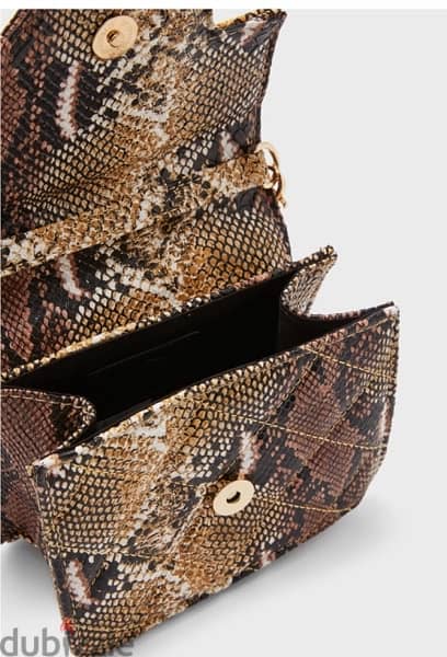 Missguided Mini Quilted Snake Satchel handbag 2