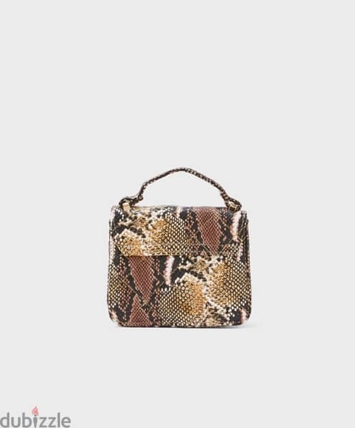 Missguided Mini Quilted Snake Satchel handbag 3