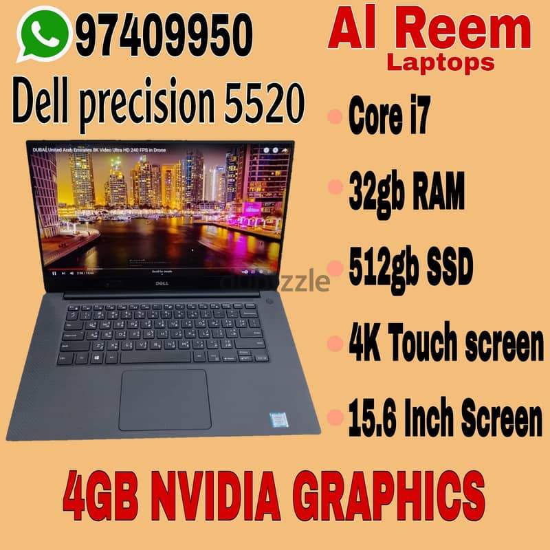 TOUCH 4GB NVIDIA GRAPHICS CORE I7 32GB RAM 512GB SSD 7th GENERATION 0