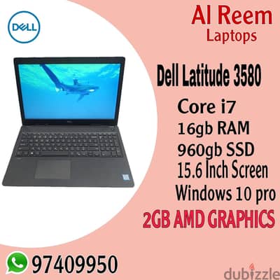 DELL 2GB AMD GRAPHICS CORE I7 16GB RAM 960GB SSD 15-6 INCH SCREEN