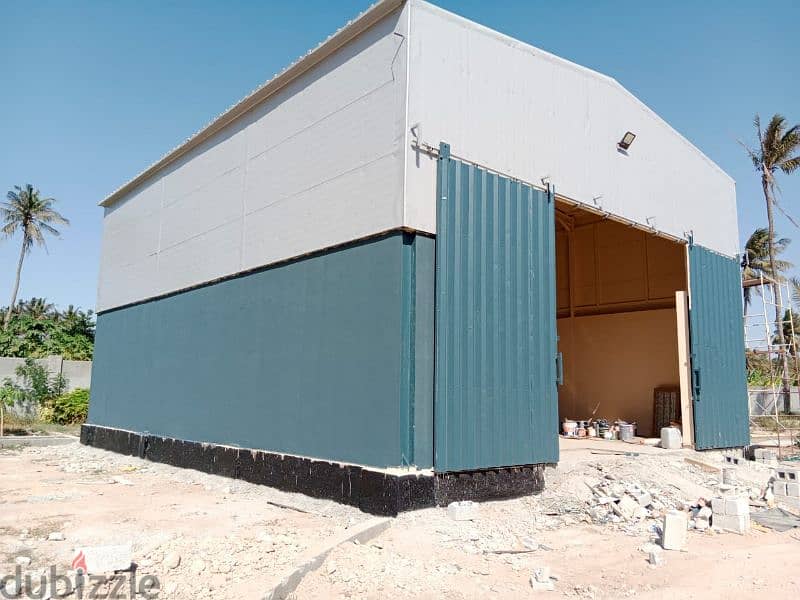 We will build a warehouse for you at 70 riyals per meter with material 0