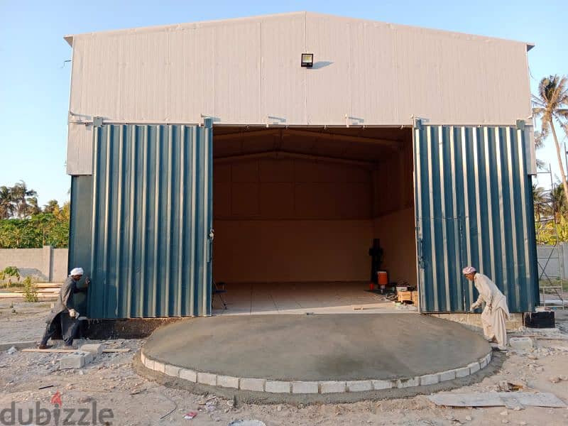 We will build a warehouse for you at 70 riyals per meter with material 1