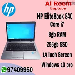 HP ELITEBOOK 840 CORE I7 8GB RAM 256GB SSD 14 INCH SCREEN 0
