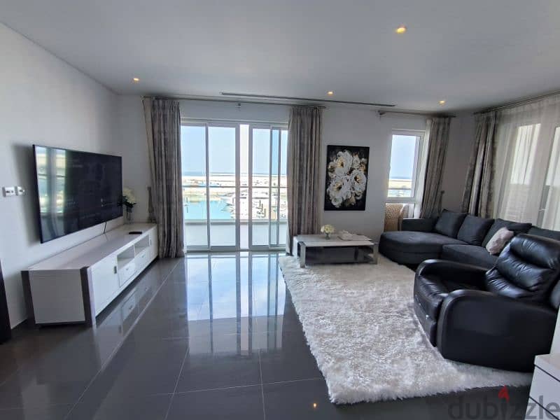 Marina view 2BHK furnished apartment for rent in Al Mouj 5