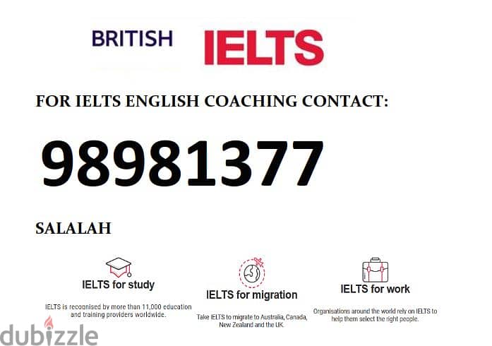 IELTS ENGLISH COACHING SALALAH 98981377 ٩٨٩٨١٣٧٧ 1