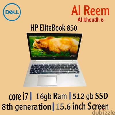 HP ELITEBOOK 850 CORE I7 16GB RAM 512GB SSD 15-6 INCH SCREEN 8th GENER