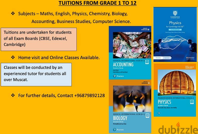 Tuitions For Maths, Science, English, Computer Science 0