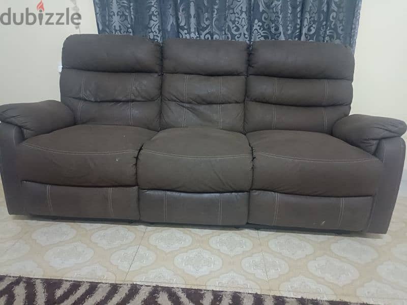 5 seater sofaset Recliner,leather from LULU  like new 1
