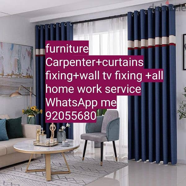 curtains,tv,wallpaper,ikea fixing work/Carpenter/furniture fix,repair 2
