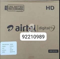 new digital Hd Airtel Receiver with 6month tamil Malayalam telgu