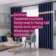 curtains,tv,wallpaper,ikea fixing work/Carpenter/furniture fix,repair