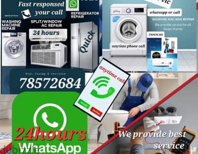 Washing machine Ac Fridge services fixing etc