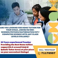 Home Tuitions 4 ALL[IGCSE/AS/A LEVEL/IB/BILINGUAL for All Grade: 4-12]