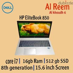 HP ELITETEBOOK 850 CORE I7 16GB RAM 512GB SSD 8th GENERATION 15-6 INCH 0