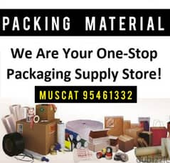 We have Boxes/Stretch roll/Bubble roll/Papers/Rope/Tape/Cargo bags etc