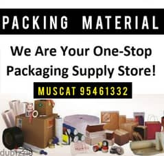 We have Packing Material Boxes Wrapping Bubble roll cargo bags Tape