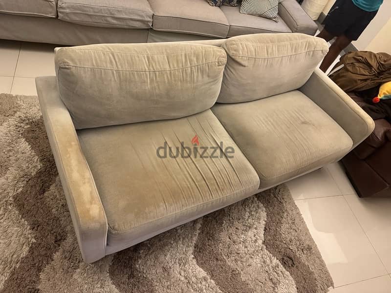 3 seaters sofa from home center used for 15 ro 1