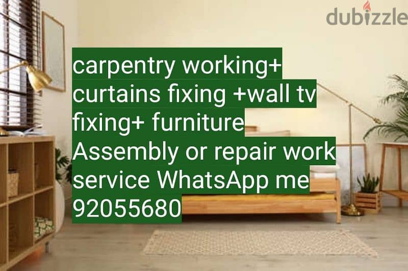 Carpenter/furniture,ikea fix,repair/curtains,tv,fix in wall/drilling 2