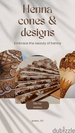 Henna artist & henna cones