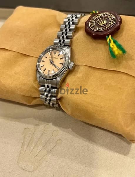 Rolex Oyster Perpetual 6719  Silver Jubilee Bracelet /Gold Bezel . 5