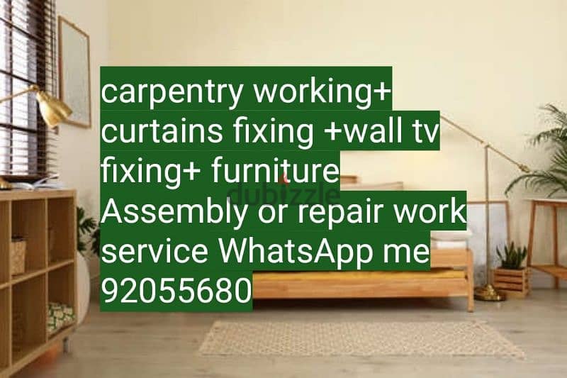 curtains,tv,wallpaper ikea fix work/Carpenter/furniture fix,repair 5